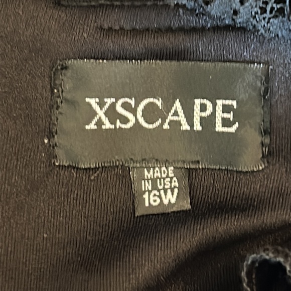 XSCAPE | FORMAL DRESS | SIZE 16W | BLACK CHIFFON - Picture 10 of 14